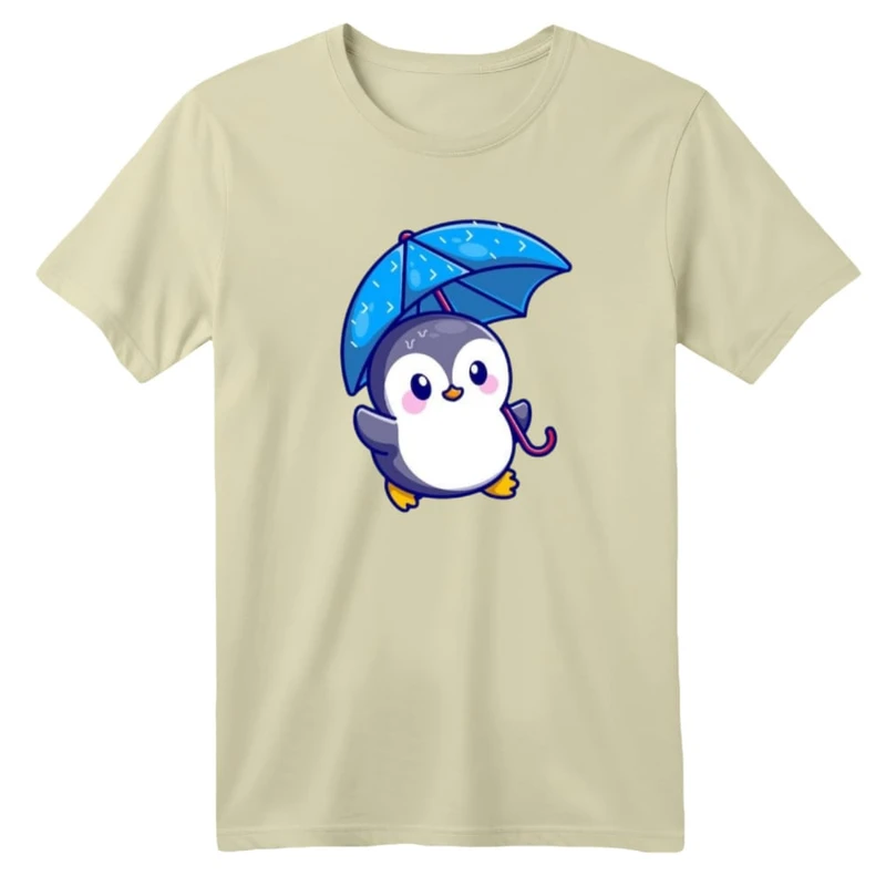 تی شرت آستین کوتاه بچگانه مدل پنگوئن کد ۵