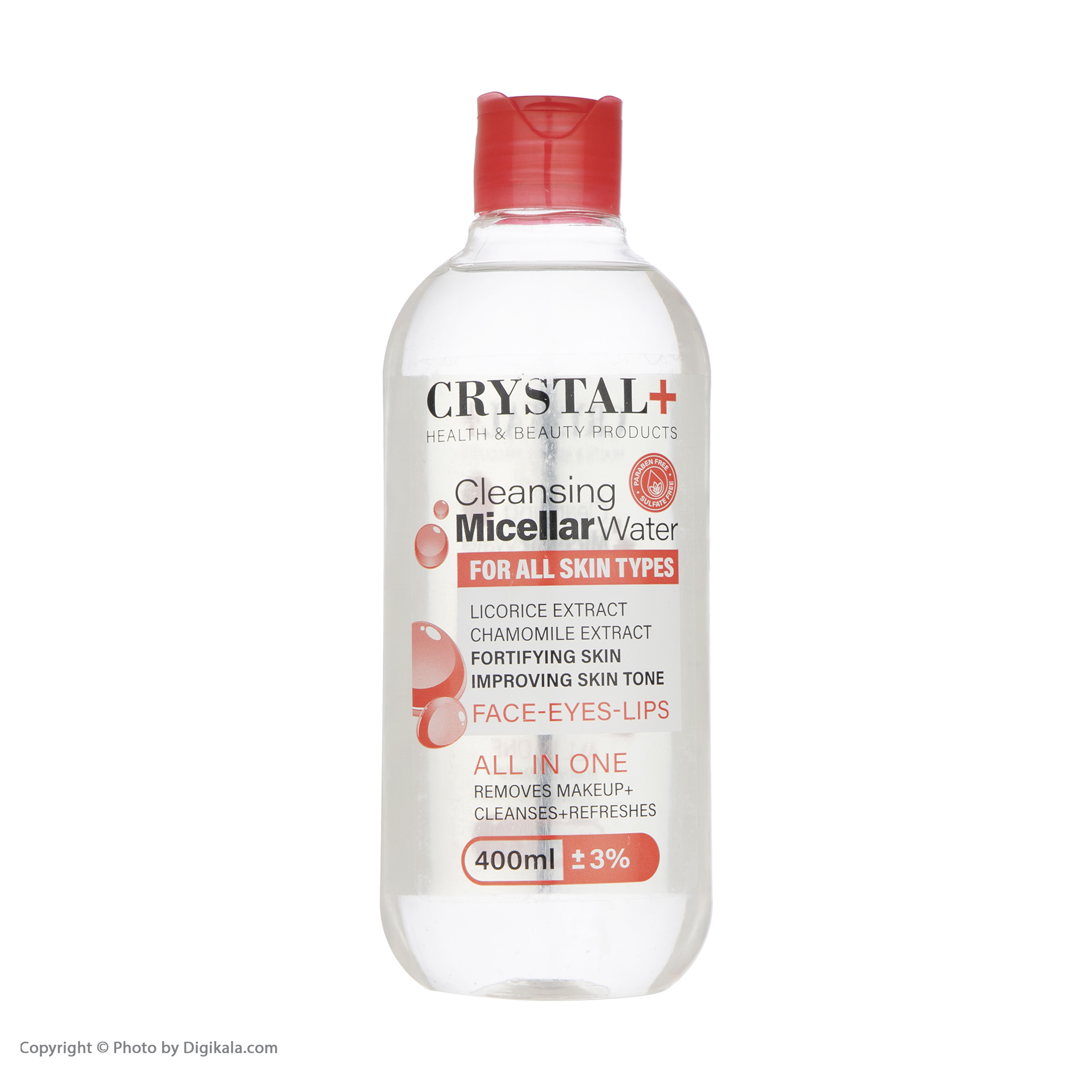 محلول پاک کننده آرایش کریستال مدل Cleansing Micellar Water حجم 400 میلی لیتر