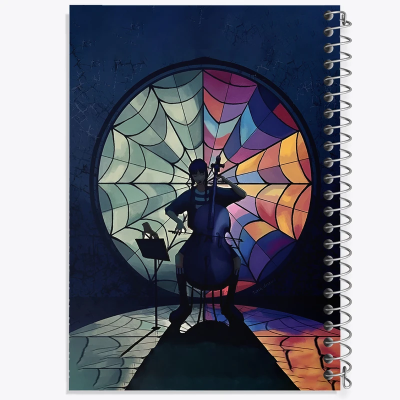 دفتر ژورنال نویسی 50 برگ خندالو مدل نقطه ای طرح ونزدی (Wednesday) کد N2708