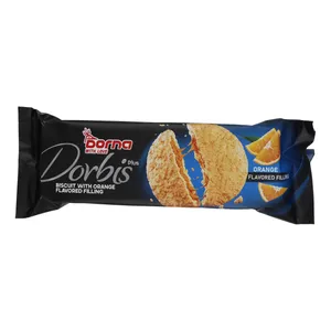 بیسکویت کاکائویی با مغز پرتقال درنا - 120 گرم بسته 12 عددی 