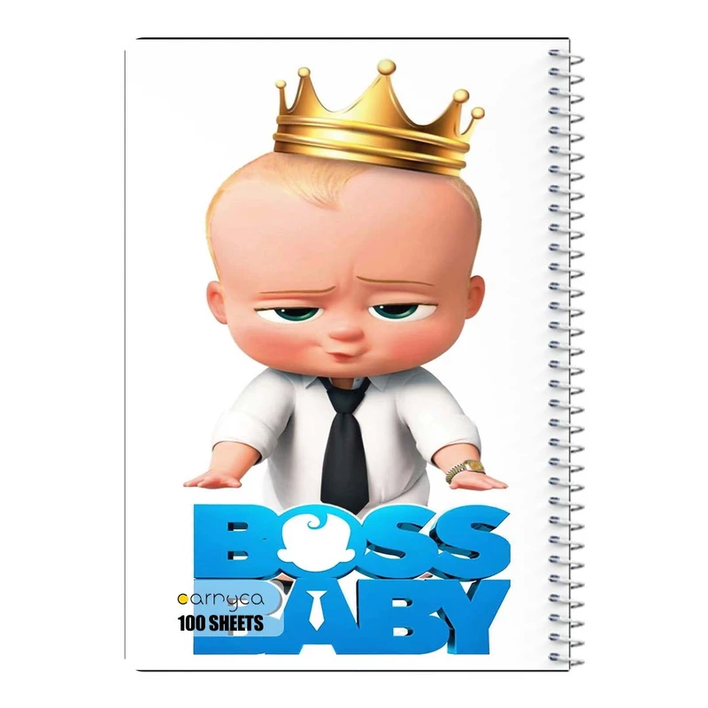 دفتر مشق 100 برگ سیمی کارنیکا طرح بچه رئیس The Boss Baby کد 58491