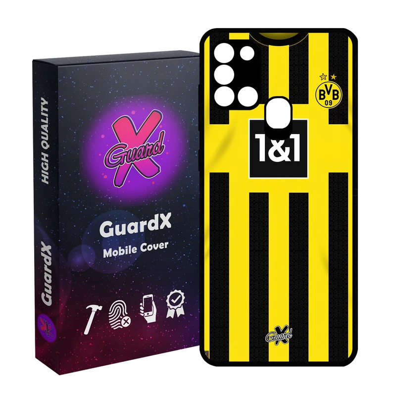 کاور گارد ایکس طرح دورتموند مدل Glass10466 مناسب برای گوشی موبایل سامسونگ Galaxy A21s