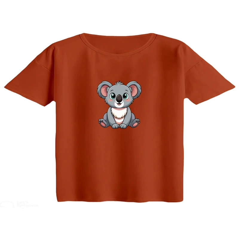 کراپ تی‌شرت آستین کوتاه زنانه مدل کووالا کد 01