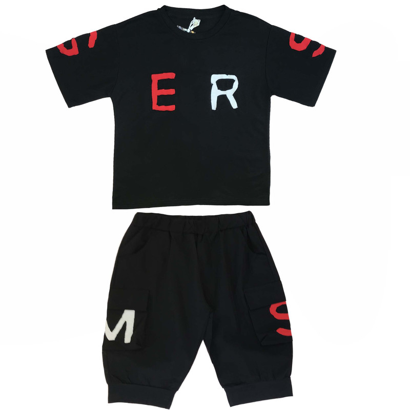 ست تی شرت و شلوارک پسرانه مدل 65