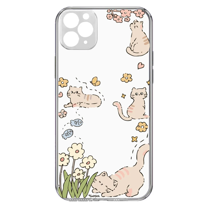 کاور مدل Cat & Flower مناسب برای گوشی موبایل اپل IPhone 16 Pro Max