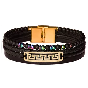 دستبند طلا 18 عیار زنانه الن نار مدل طرح هندسي ELN102436