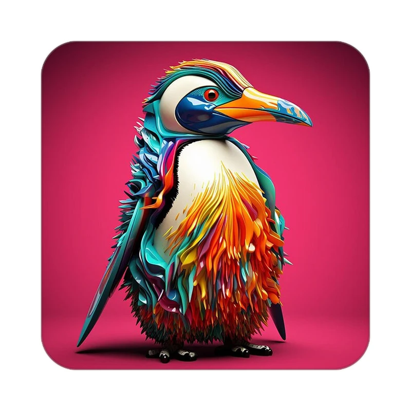 زیر لیوانی کاکتی طرح حیوانات رنگی مدل mp25271