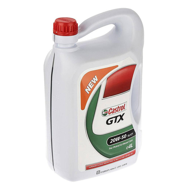 روغن موتور خودرو کاسترول مدل GTX 20W50 SL حجم 4 لیتر