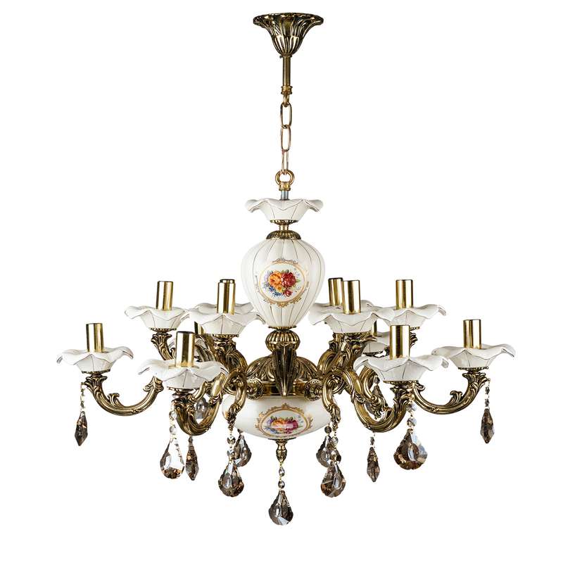  لوستر  18 شعله چشمه نور کد 12+C2829/6