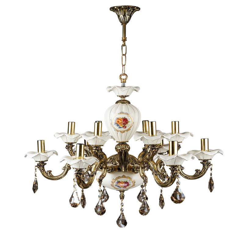  لوستر 18 شعله چشمه نور کد C3362/6+12-BO