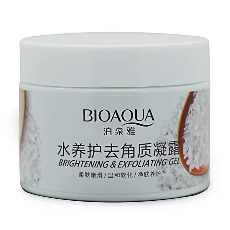 ماسک و اسکراب صورت بایو آکوا مدل Exfoliating rice حجم 140 میلی لیتر