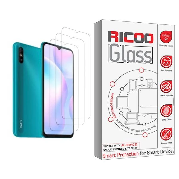 محافظ صفحه نمایش ریکو مدل Ricoo Glass MIX003 مناسب برای گوشی موبایل شیائومی Redmi 9A بسته سه عددی