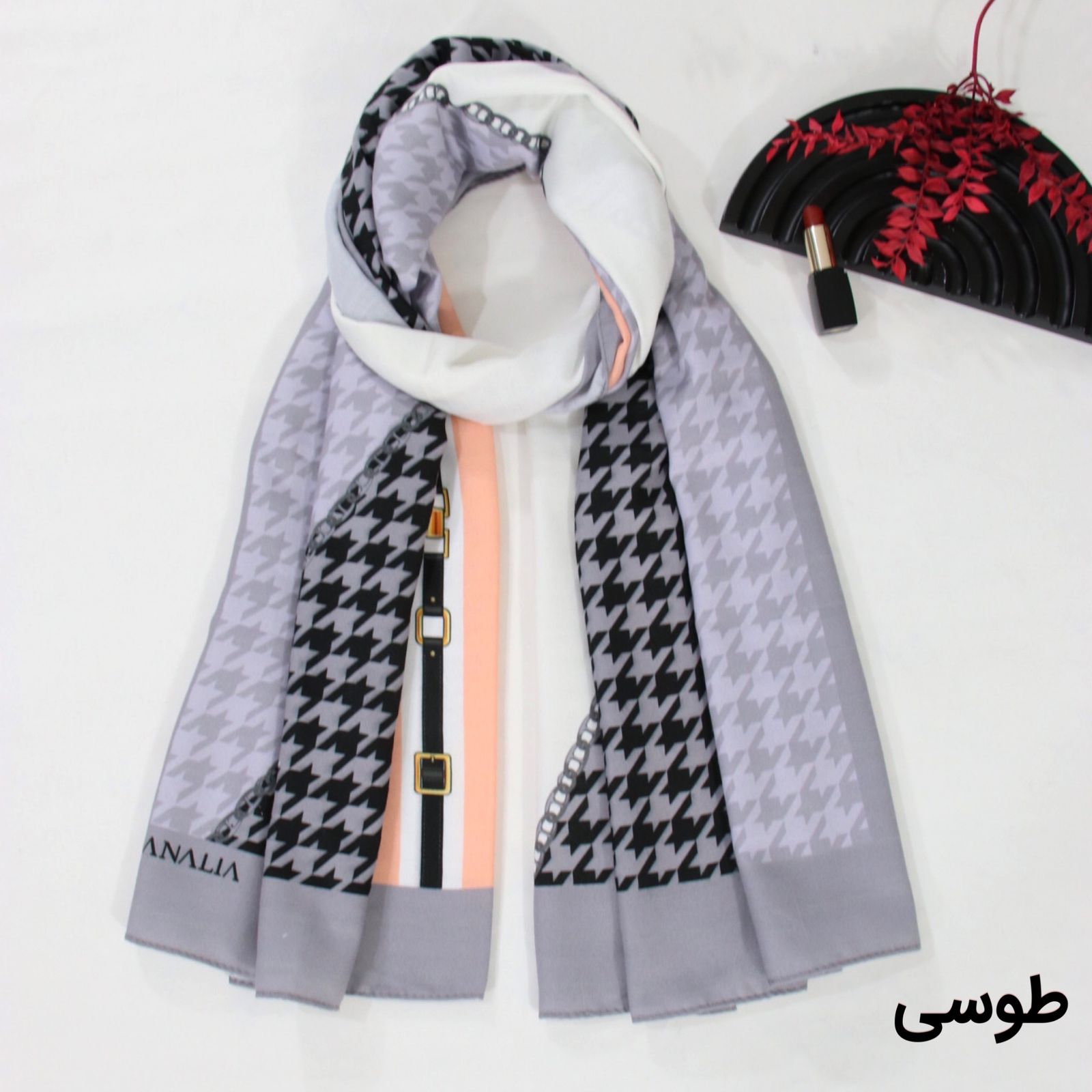 شال زنانه مدل موهر طرح پیچازی کد 2762 - - 24