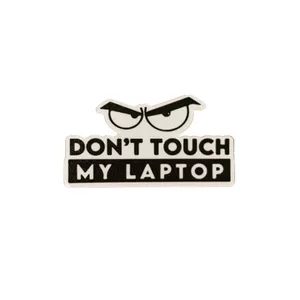 استیکر لپتاپ طرح don&#39;t touch my laptop کد 053