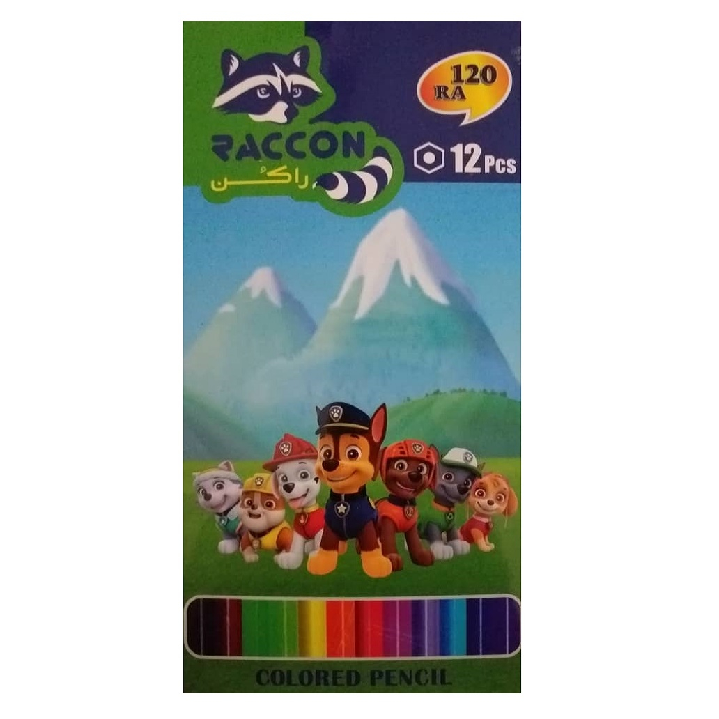 مداد رنگی 12 رنگ راکون مدل سگ های نگهبان