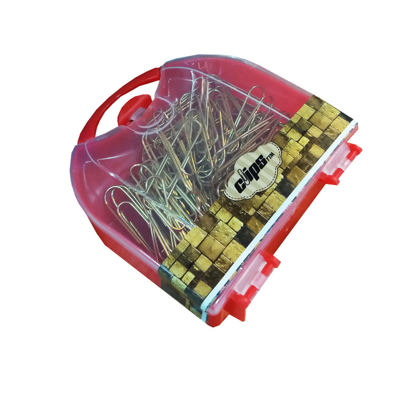 گیره کاغذ کلیپس مدل gld-01 کد 147371 بسته 60 عددی