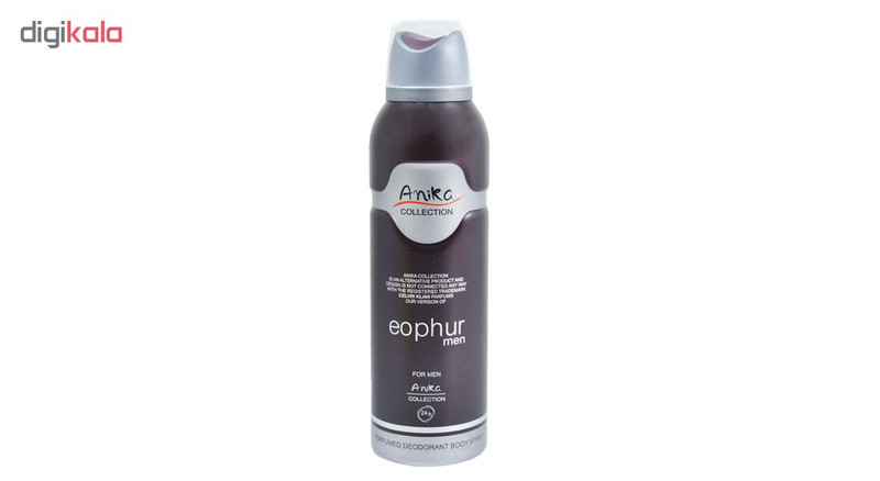 اسپری خوش بو کننده بدن مردانه آنیکا مدل Eophur men حجم 200 میلی لیتر اسپری خوش بو کننده بدن مردانه آنیکا مدل Eophur men حجم 200 میلی لیتر
