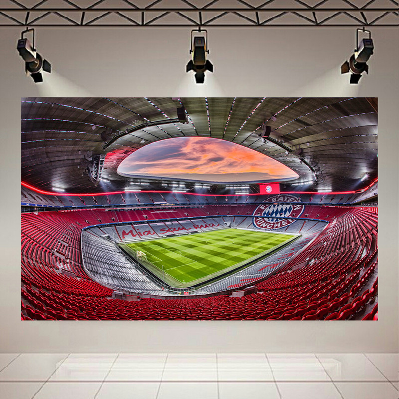 تابلو بوم طرح ورزشگاه فوتبال مدل استادیوم آلیانز آرنا مونیخ آلمان کد AR30621