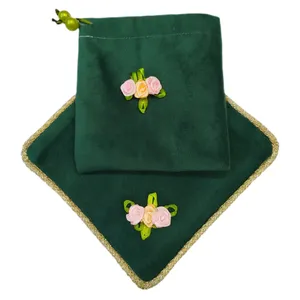 جانماز مدل  مخمل روبان طرح کیسه ای