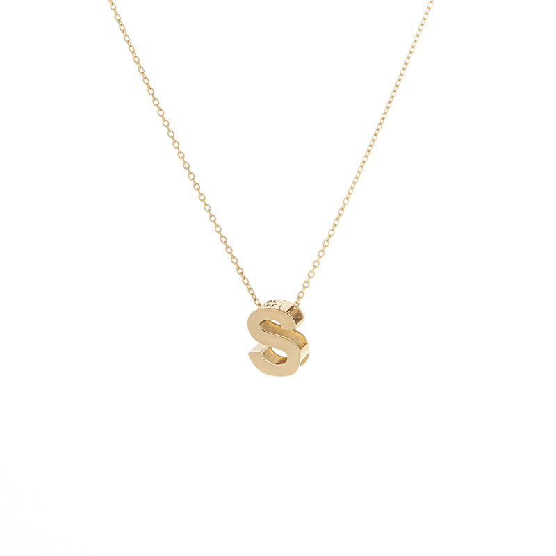 گردنبند طلا 18 عیار زنانه مدل DNTC9-22d طرح حرف S