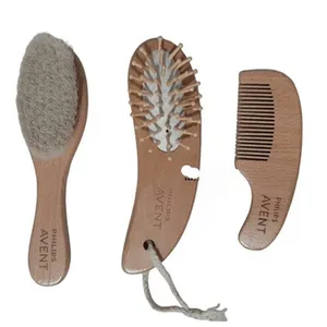 ست شانه و برس کودک اونت مدل soft مناسب نوزاد از بدو تولد بسته 3 عددی