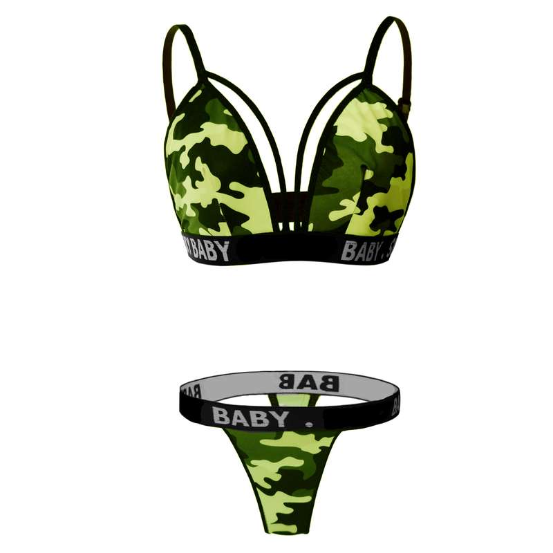 ست شورت و سوتین زنانه مدل ارتشی