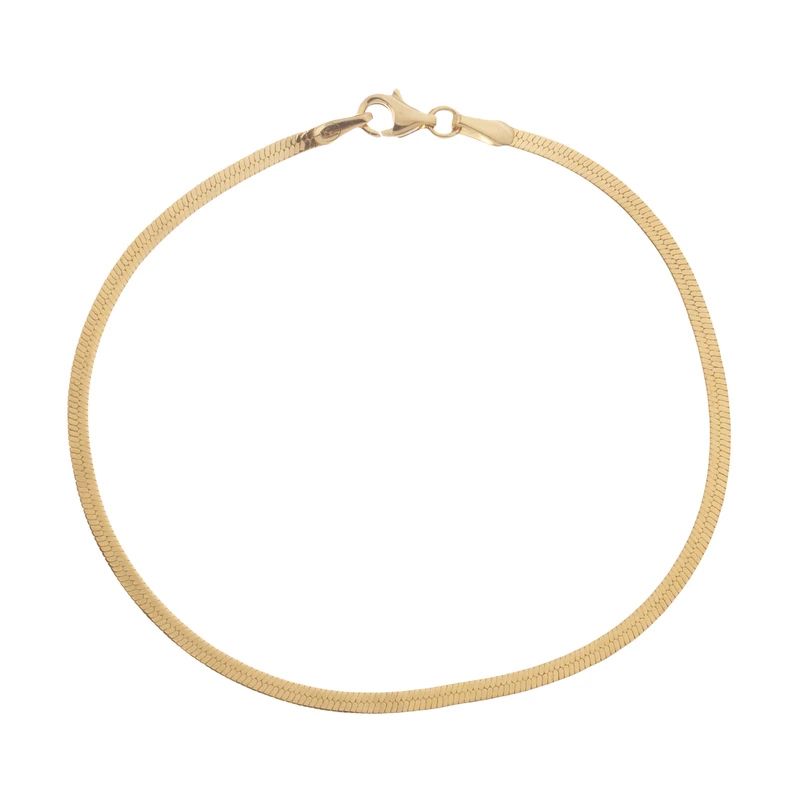 دستبند طلا 18 عیار زنانه مدل طرح نفرتیتی- هرینگبون - - 1