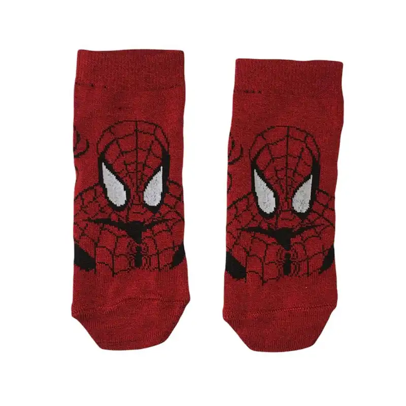 جوراب ساق کوتاه بچگانه مدل مرد عنکبوتی کد 1362 مجموعه 2 عددی