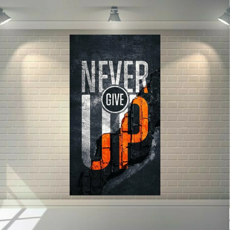 تابلو بوم طرح انگیزش مدل NEVER GIVE UPکد SDB3038