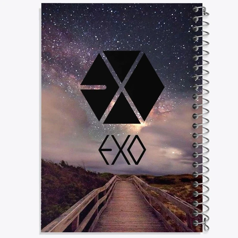 دفتر مشق 50 برگ خندالو مدل گروه موسیقی اکسو EXO کد 2533