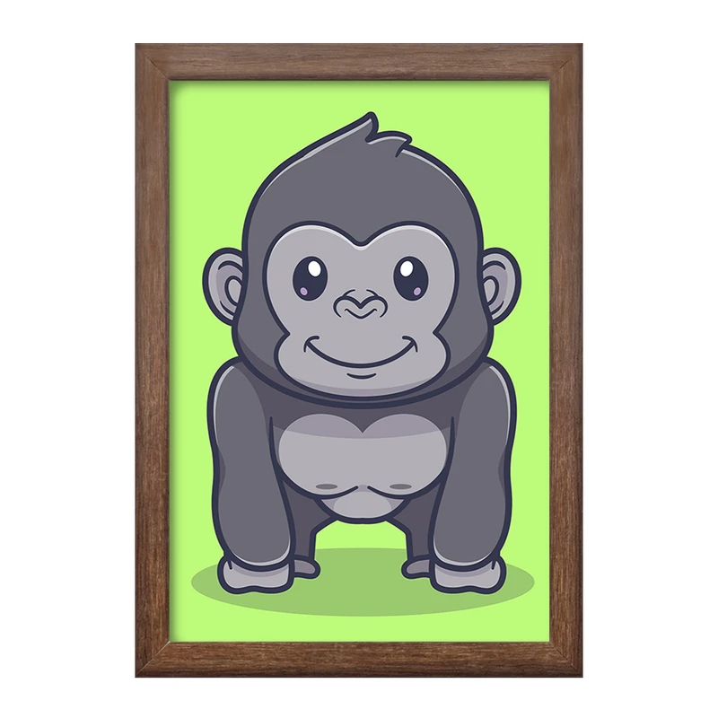 تابلو خندالو طرح حیوانات بامزه گوریل کد 29682