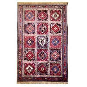 فرش دستباف شش متری مدل نقشه خشتی یلمه قشقایی کد 556