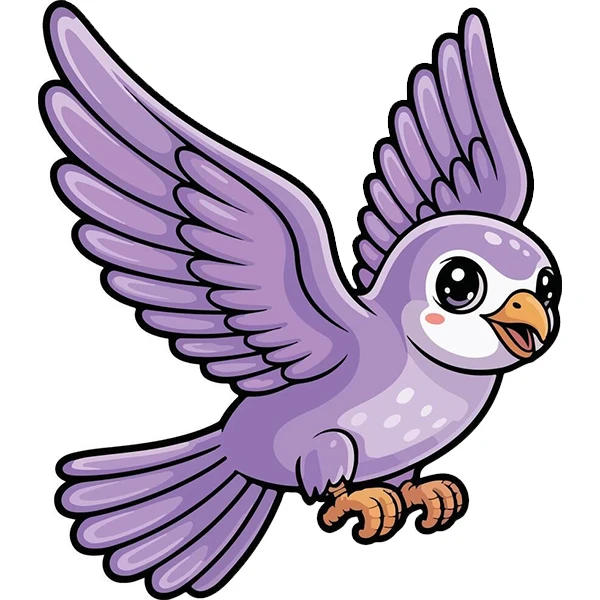 استیکر پارچه و لباس پاد آفرین طرح کارتونی پرنده کد 5739