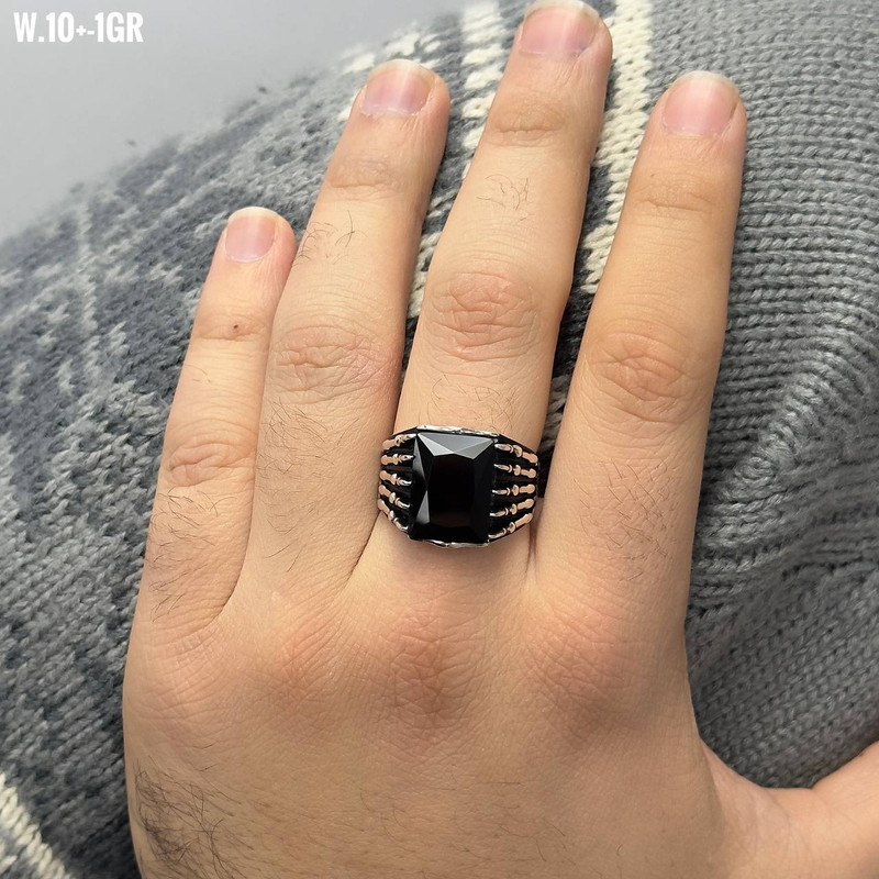 انگشتر نقره مردانه مدل MRJ4352