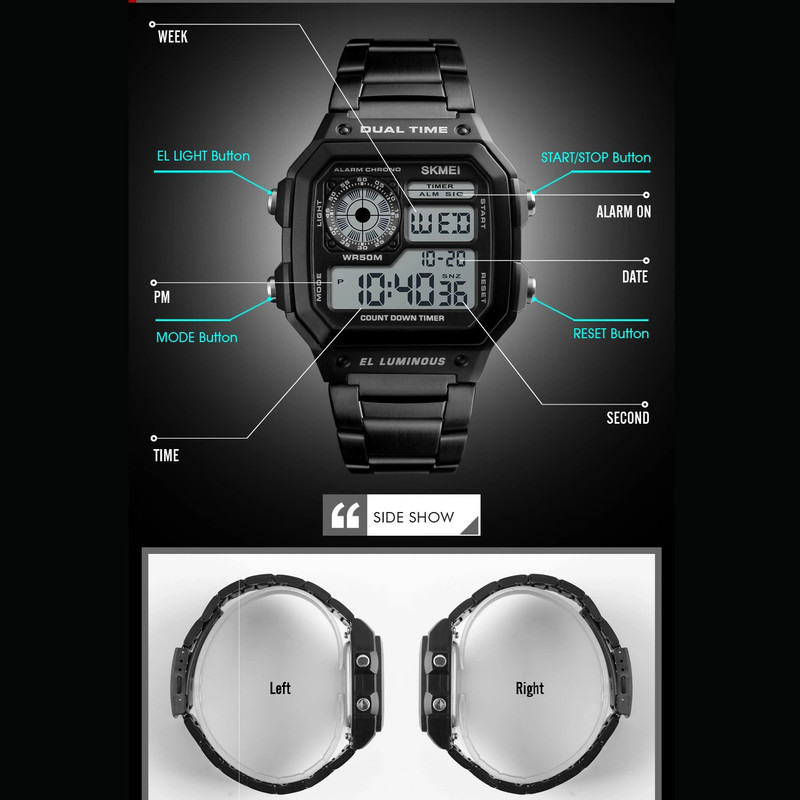ساعت مچی دیجیتال مردانه اسکمی مدل 1335BLC ساعت مچی دیجیتال مردانه اسکمی مدل 1335BLC