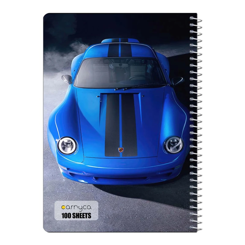 دفتر مشق 100 برگ سیمی کارنیکا طرح پورشه Porsche کد 22077