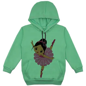 هودی دخترانه مدل دخترک F72 رنگ سبز