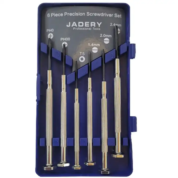 پیچ‌گوشتی ساعتی جادری مدل Professional مجموعه 6 عددی