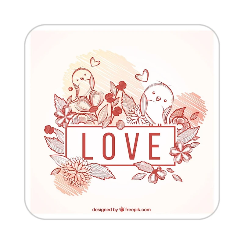 زیر لیوانی کاکتی طرح عاشقانه مدل mp37918