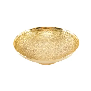 شکلات خوری برنجی نیم پایه قلم زنی هندی کد 59652