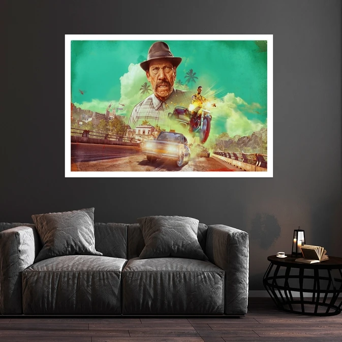 تابلو بکلیت طرح مشاهیر سینمای جهان دنی ترخو مدل قاب شاسی W-s8784