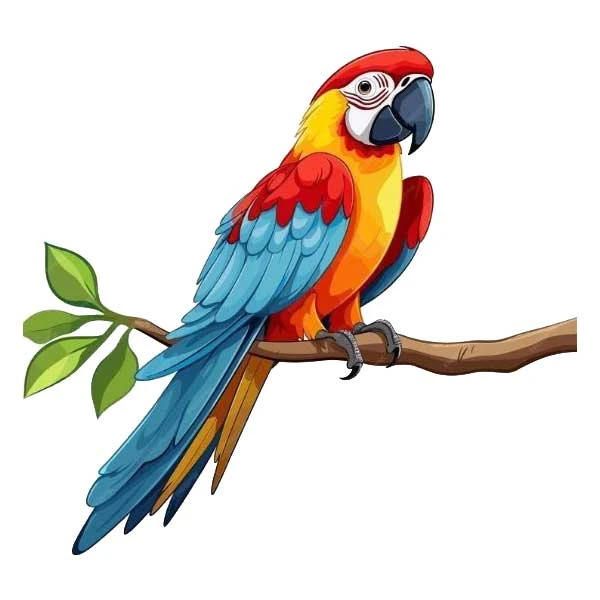 استیکر پارچه و لباس پاد آفرین مدل طوطی کد 1139