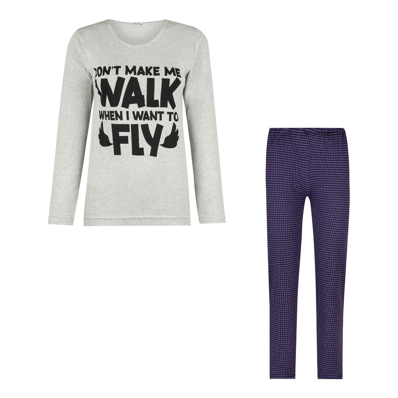 ست تی شرت آستین بلند و شلوار زنانه ایزی دو مدل 473103