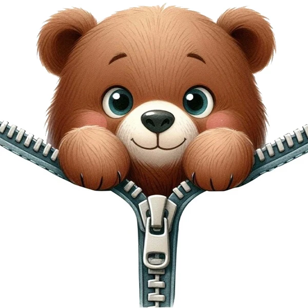 استیکر پارچه و لباس پاد آفرین طرح خرسی کد 677