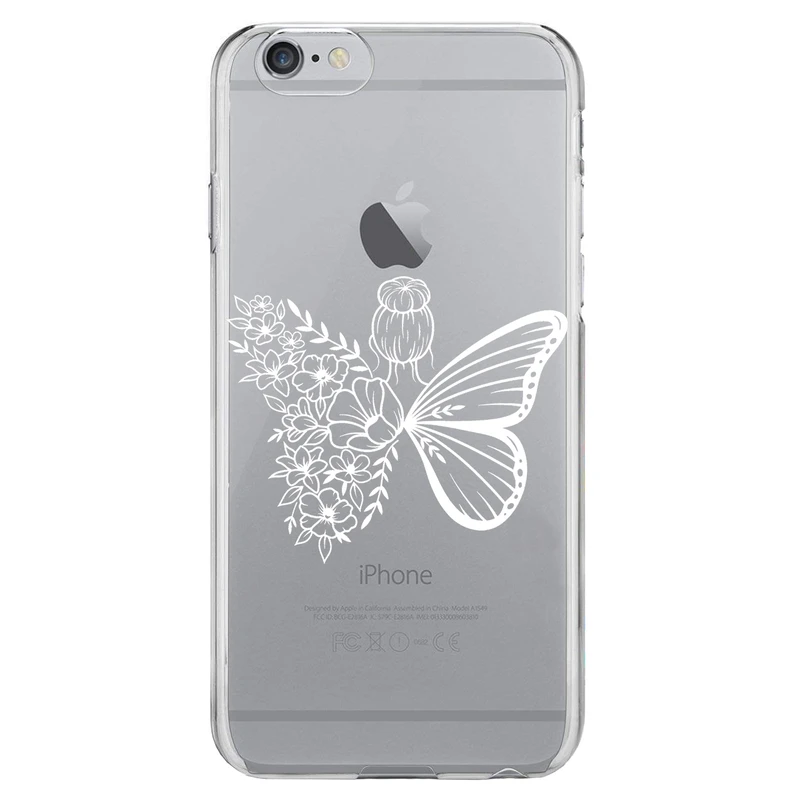 کاور مگافون طرح دختر پروانه ای مدل C53-W مناسب برای گوشی موبایل اپل iPhone 6 Plus / 6S Plus