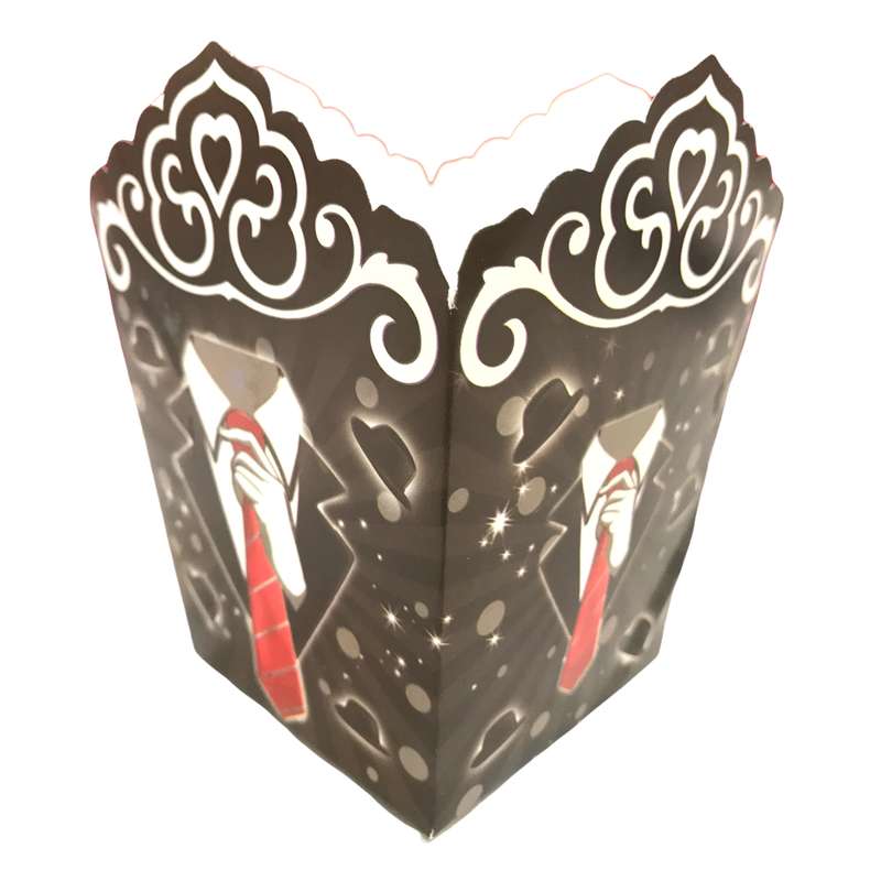 ظرف پاپ کورن مسترتم طرح کروات پلاس بسته 10 عددی