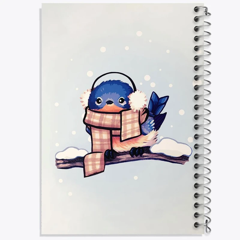 دفتر ژورنال نویسی 50 برگ خندالو مدل نقطه ای طرح گنجشک حیوانات بامزه کد 21060