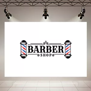 استیکر طرح آرایشگاه مردانه مدل BARBERSHOP کد AB111