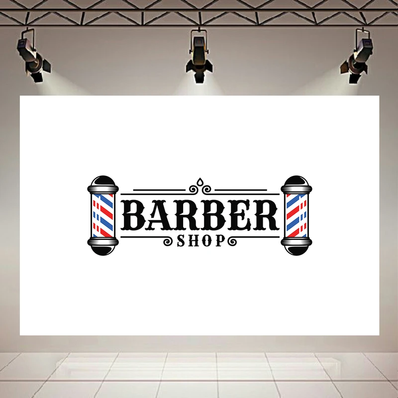 استیکر طرح آرایشگاه مردانه مدل BARBERSHOP کد AB111