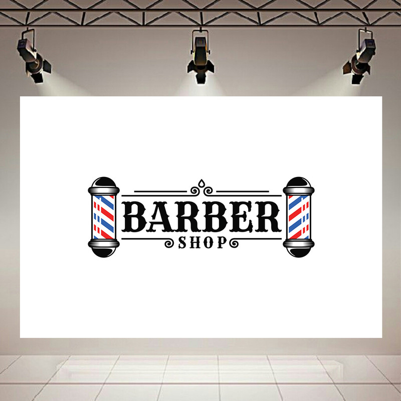 استیکر طرح آرایشگاه مردانه مدل BARBERSHOP کد AB111